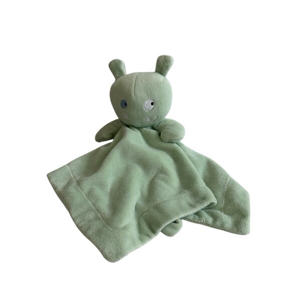 First Impressions Green Monster Baby Lovey Soother Blankie Blanket Toy Plush - Picture 1 of 7